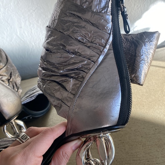 Balmain Ivy Wrap Chain Heel Sandal Runway shoe 38 preloved - Picture 13 of 17